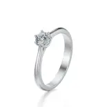 Pierścionek z białego złota z diamentem